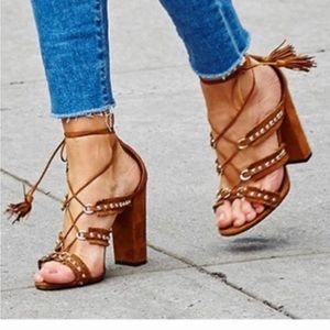 Aquazzura tulum lace up sandal